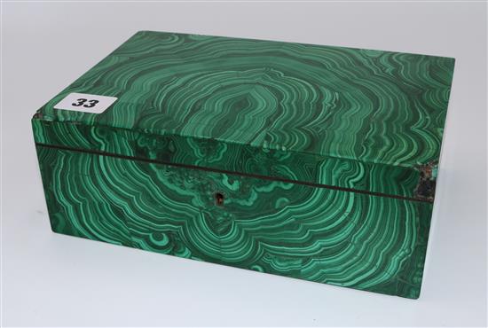 Malachite jewellery box